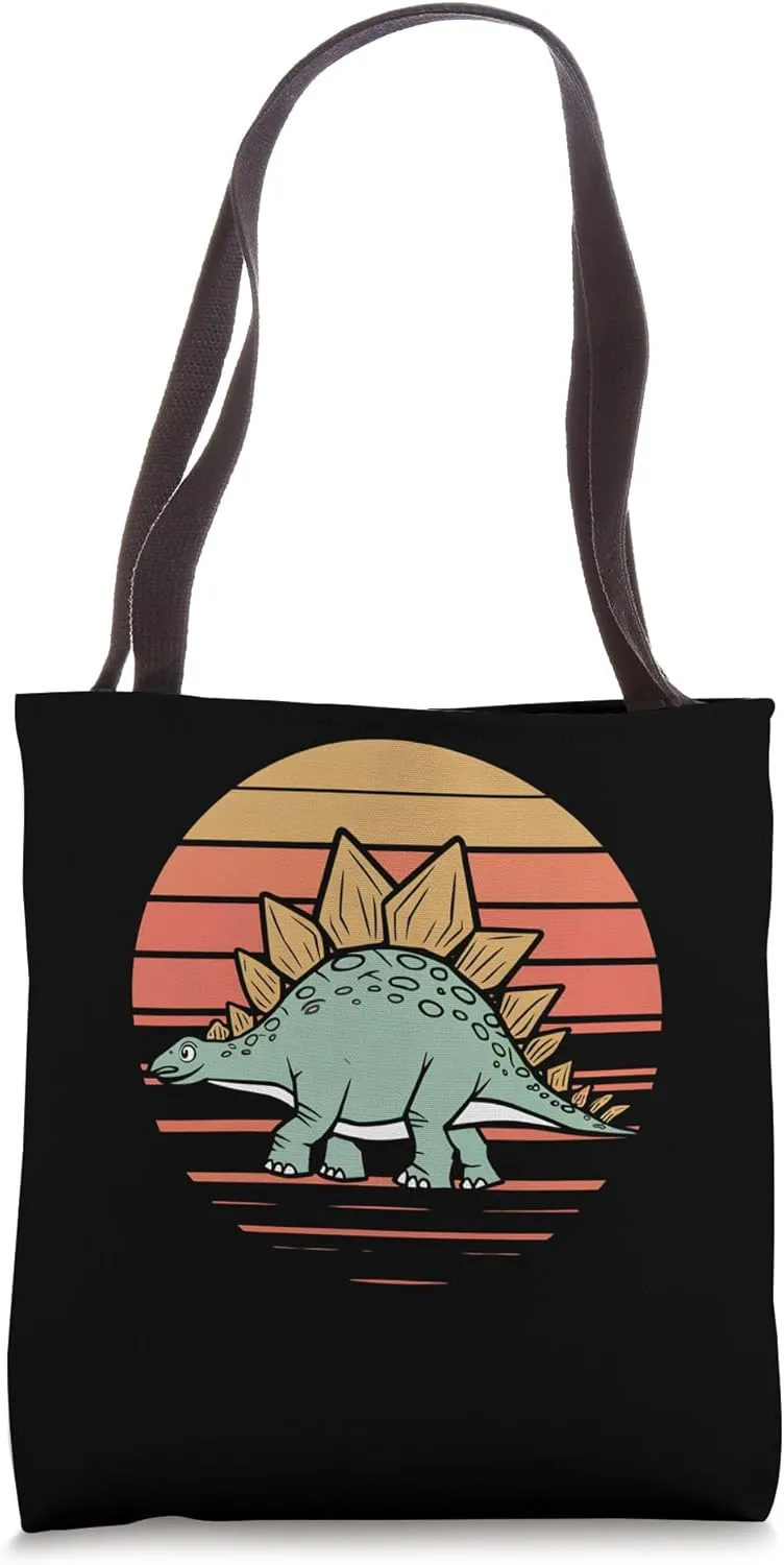 Stegosaurus Retro Tote Bag