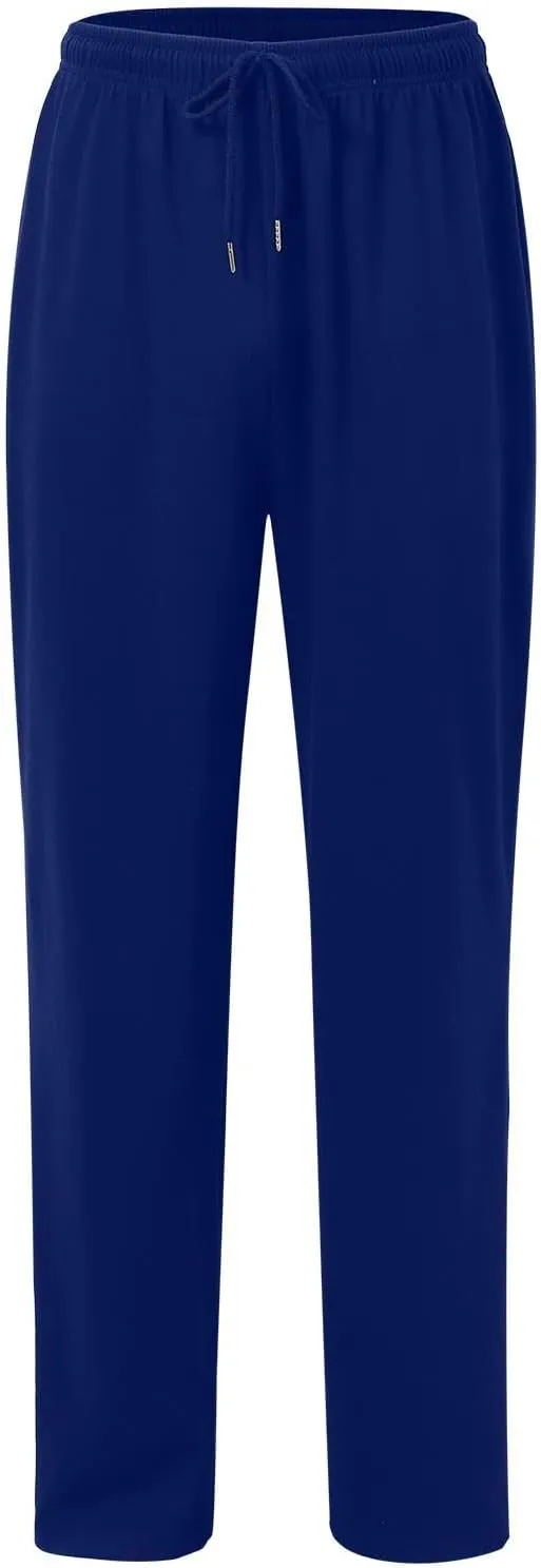 Sweatpants for Men Baggy Sweatpants Straight Casual High Waisted Elastic Waist Athletic Comfy Wide Leg Workout Pants