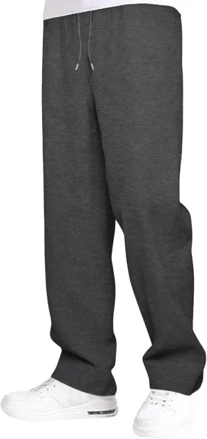 Sweatpants for Men Baggy Sweatpants Straight Casual High Waisted Elastic Waist Athletic Comfy Wide Leg Workout Pants