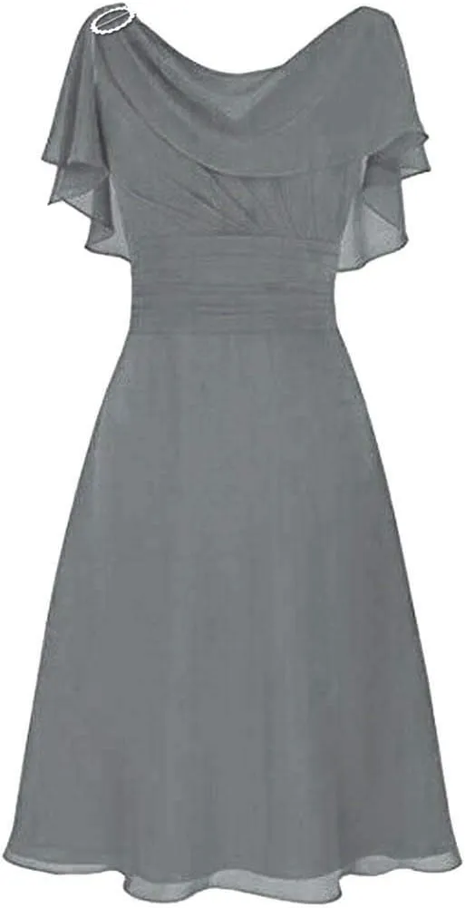 Tea Party Dresses for Woman 1950 Vintage Crew Neck Solid A-Line Swing Sundress Rockabilly Cocktail Party Dresses