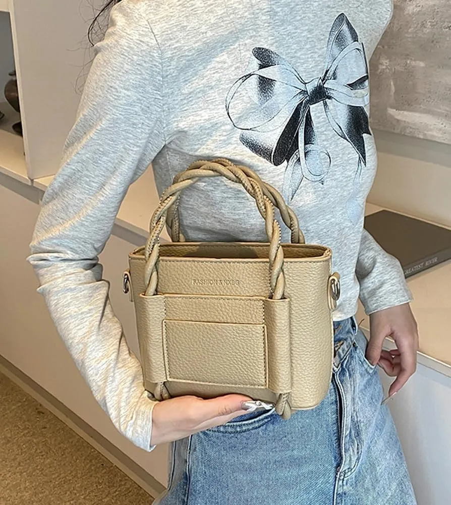 Tote Bag for Women Vegan Leather Shoulder Bag Small Hobo Crossbody Bag Chic Handbag Purse