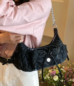 Trendy Shoulder Bag for Women Soft PU Leather Purse Handbag Chic Underarm Fashion Crossbody Hobo Bag