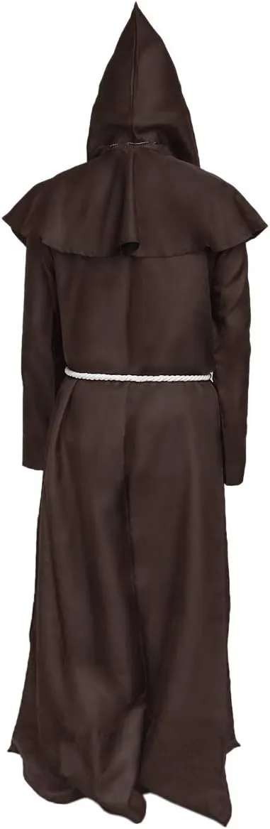 Trs Chic Mailanda Medieval Monk Robe Renaissance Priest Cape Hooded Friar Cloak Costume Halloween