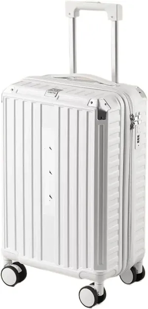 Trunk Rolling Travel Luggage With Lock And Spinner Wheels Travel Suitcase Durable (Color : Ivory, Size : 26")