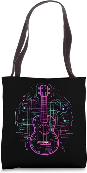 Ukulele Sketch Retro Music School Tote Bag