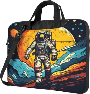 Universe Astronaut Space Planet Laptop Shoulder Bag for Women, Laptop Sleeve Case Durable Computer Bag