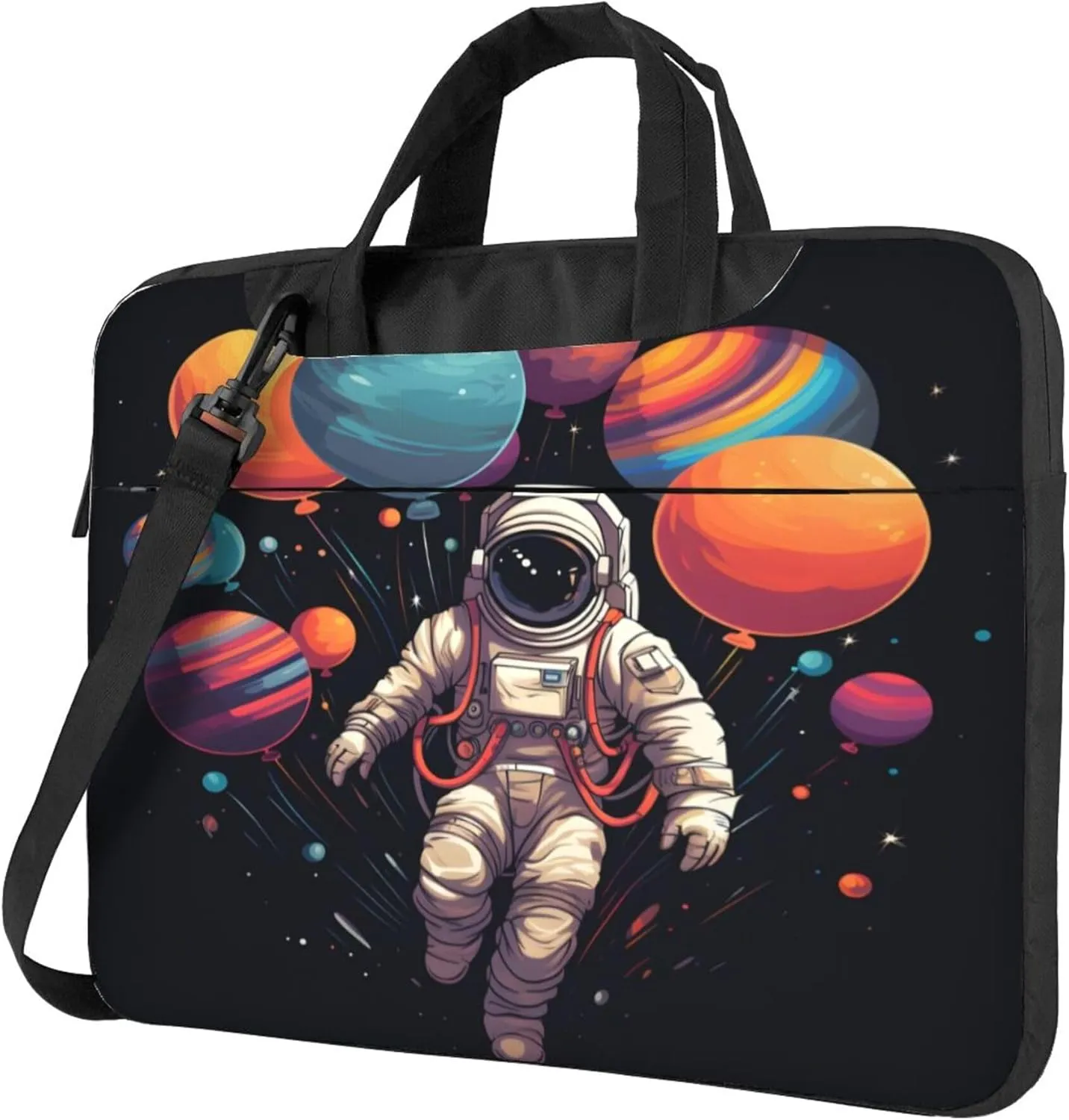 Universe Space Astronauts Planet Laptop Shoulder Bag for Women, Laptop Sleeve Case Durable Computer Bag