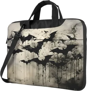 Vintage Bat Halloween Laptop Shoulder Bag for Women, Laptop Sleeve Case Durable Computer Bag
