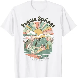 Vintage Pagosa Springs Colorado Mountains Hiking Sunset T-Shirt