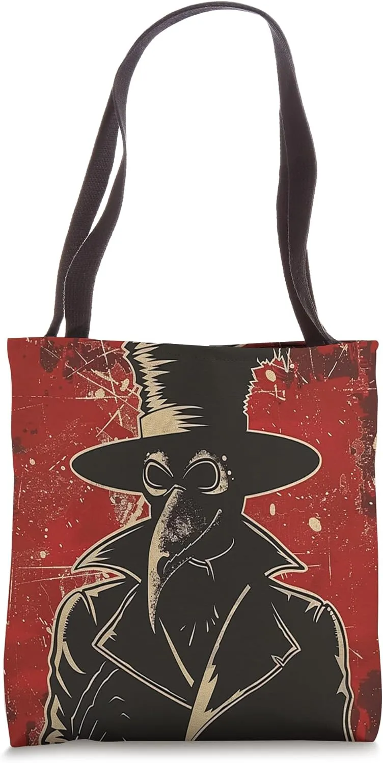 Vintage Plague Doctor Ancient Medicine Medieval Chemist Art Tote Bag