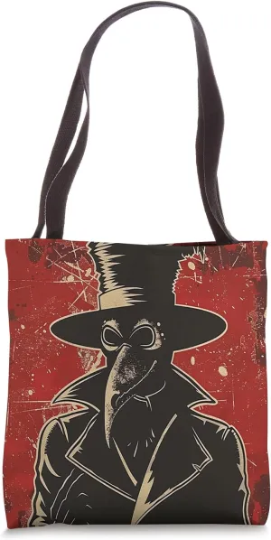 Vintage Plague Doctor Ancient Medicine Medieval Chemist Art Tote Bag