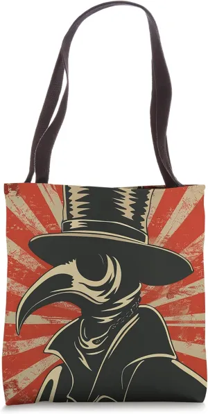 Vintage Plague Doctor Ancient Medicine Medieval Chemist Art Tote Bag