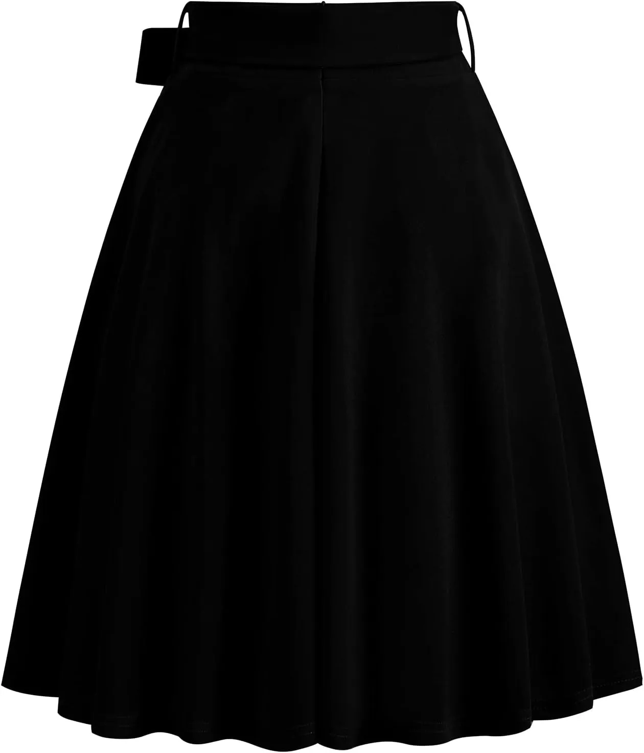 Women 50s Retro Skirts Vintage Hepburn Style High Waist Flared A-Line Rockabilly Swing Skirt with Pocket