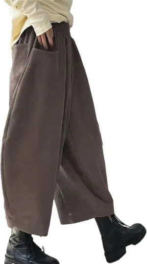 Women Casual Harem Pants Cotton High Waisted Trousers Retro Loose Bloomers Baggy Sweatpants