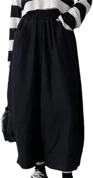 Women Casual Harem Pants Cotton High Waisted Trousers Retro Loose Bloomers Baggy Sweatpants