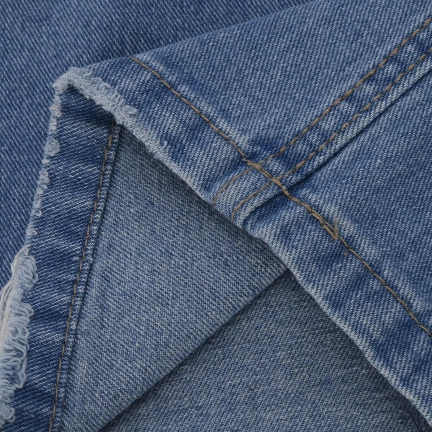 Women Men Vintage Wash Ripped Jeans High Waist Straight Leg Denim Pants Couple Zip Buttons Distress Loose Trousers