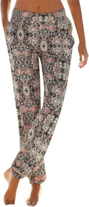 Women Wide Leg High Waist Drawstring Palazzo Pants Casual Summer Flowy Boho Beach Harem Slacks Printed Linen Trousers