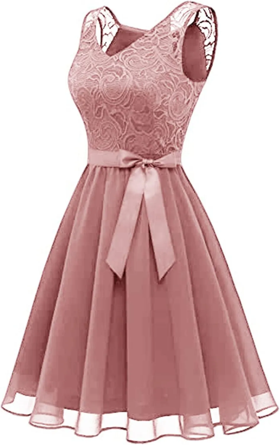 Women's Bridesmaid Dress 2024 Short Prom Dress Ruffle Wedding Guest Cocktail Dress Lace Floral Homecoming Dresses