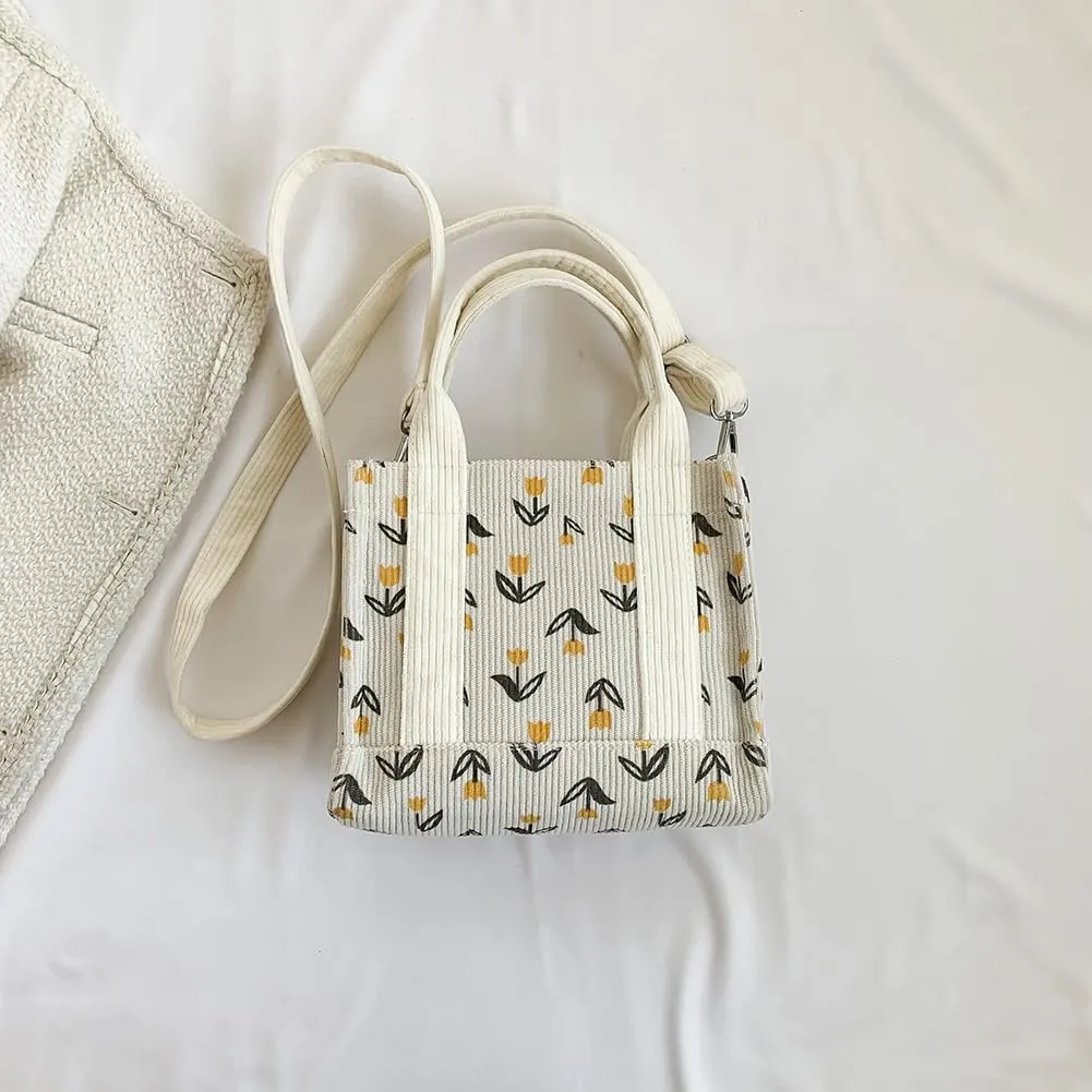 Women's Canvas Tote Bags Large Capacity Messenger Bag Durable Multi-Pocket Shoulder Hobo Bag