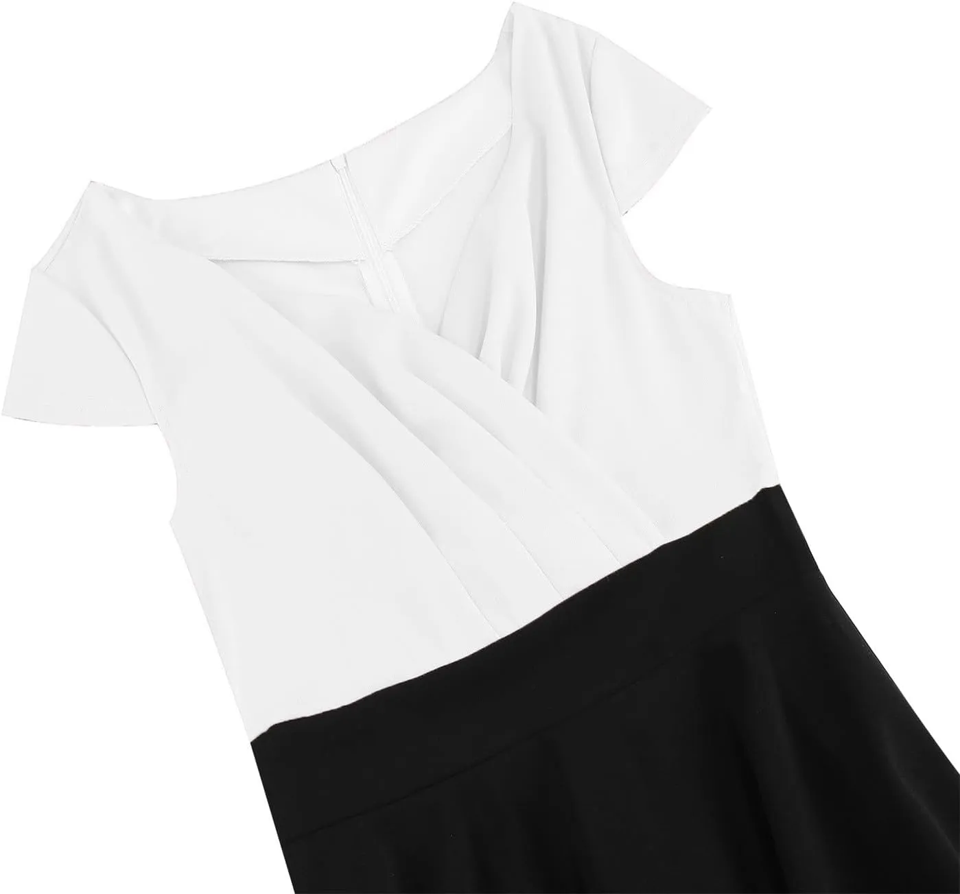 Women's Cap Sleeve Swing A Line Vintage 1950s Cocktail Dress Retro Midi Pleated Dresses 60s Elegant Evening Prom Gowns