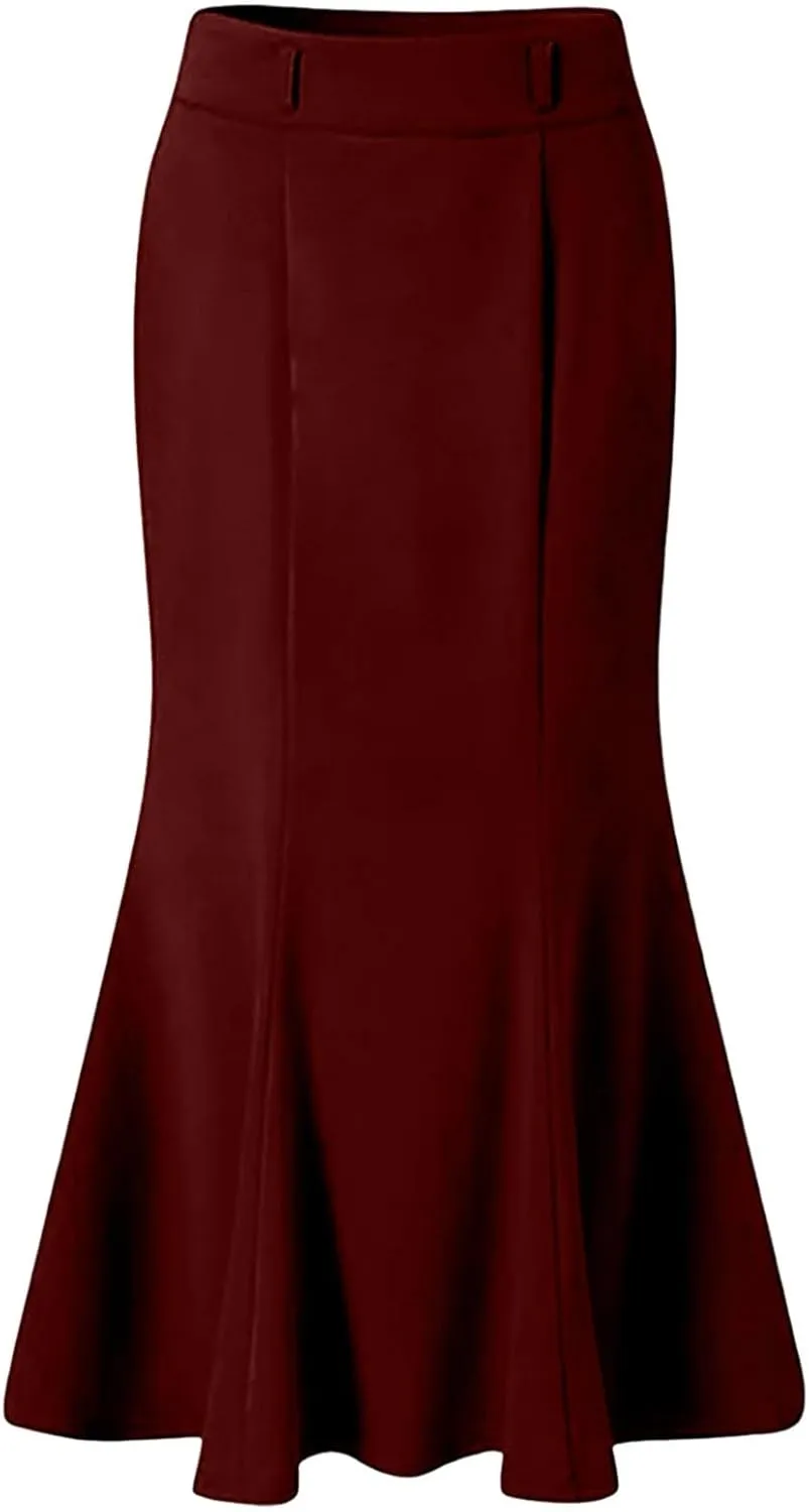 Womens Elegant Vintage Velvet Midi Skirt Flowy Panel Design Pleated Renaissance Maxi Skirt