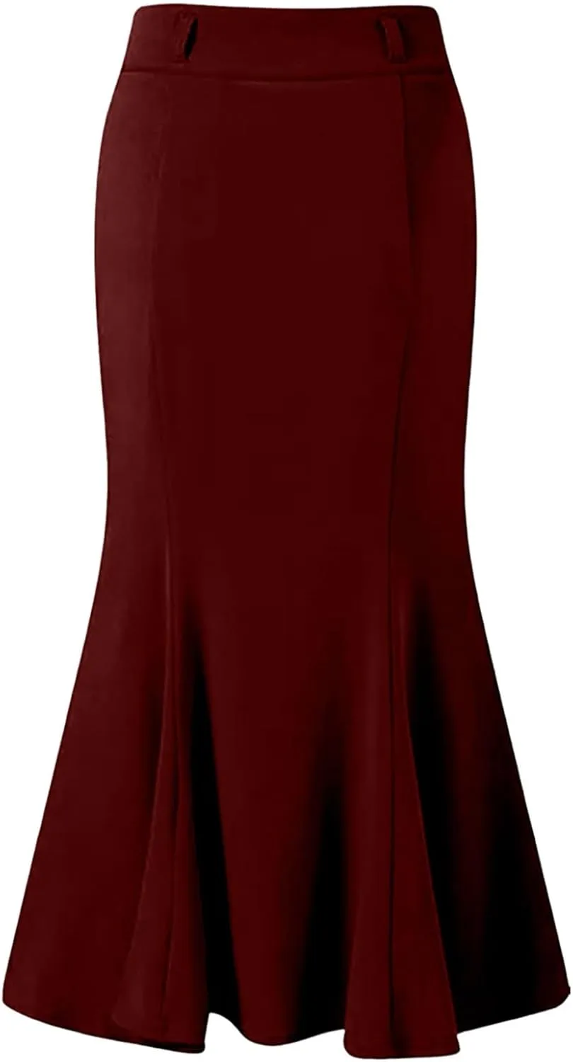 Womens Elegant Vintage Velvet Midi Skirt Flowy Panel Design Pleated Renaissance Maxi Skirt