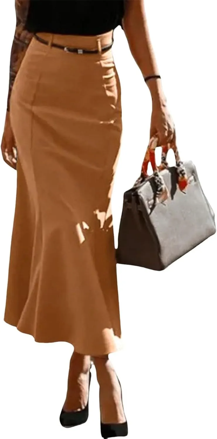 Womens Elegant Vintage Velvet Midi Skirt Flowy Panel Design Pleated Renaissance Maxi Skirt