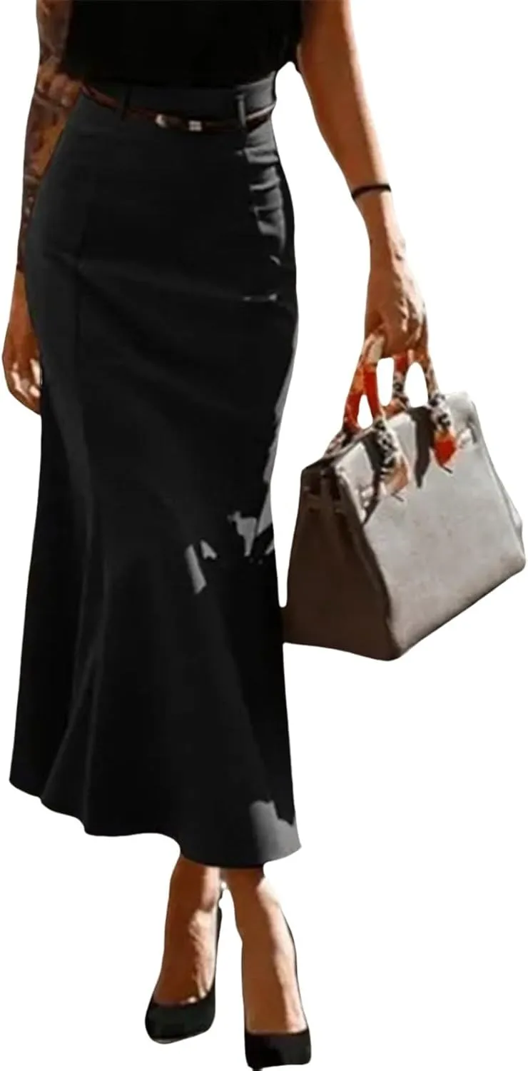 Womens Elegant Vintage Velvet Midi Skirt Flowy Panel Design Pleated Renaissance Maxi Skirt