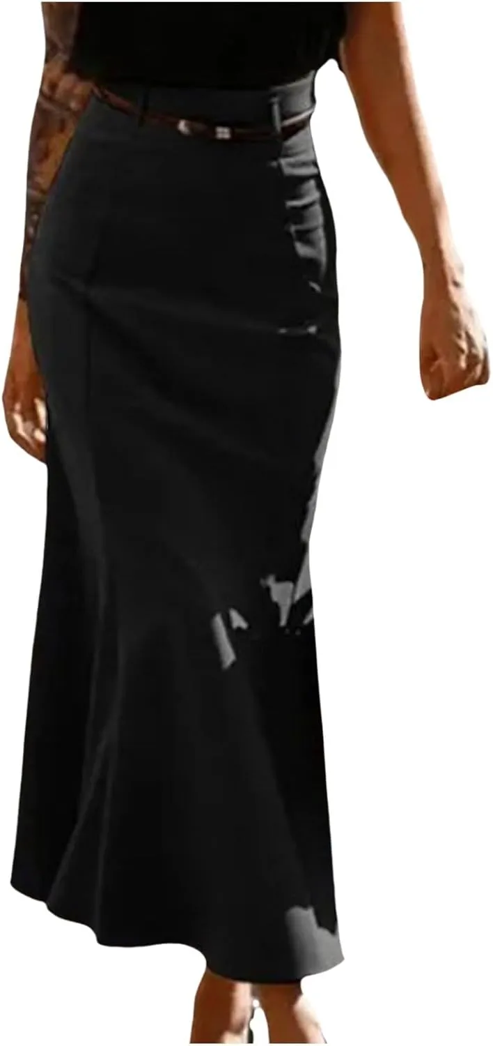 Womens Elegant Vintage Velvet Midi Skirt Flowy Panel Design Pleated Renaissance Maxi Skirt