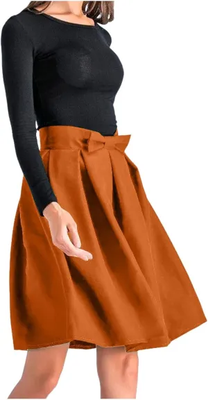 Womens Elegant Vintage Velvet Midi Skirt Flowy Panel Design Pleated Renaissance Maxi Skirt