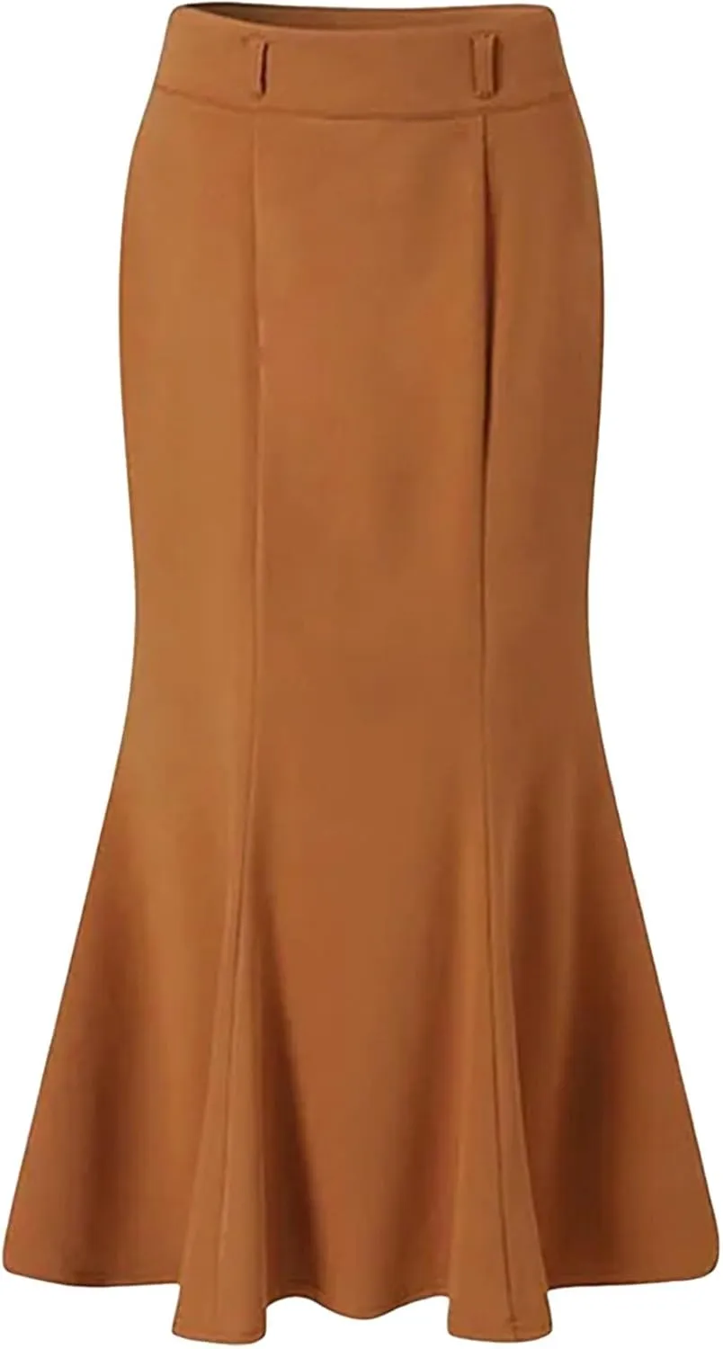 Womens Elegant Vintage Velvet Midi Skirt Flowy Panel Design Pleated Renaissance Maxi Skirt