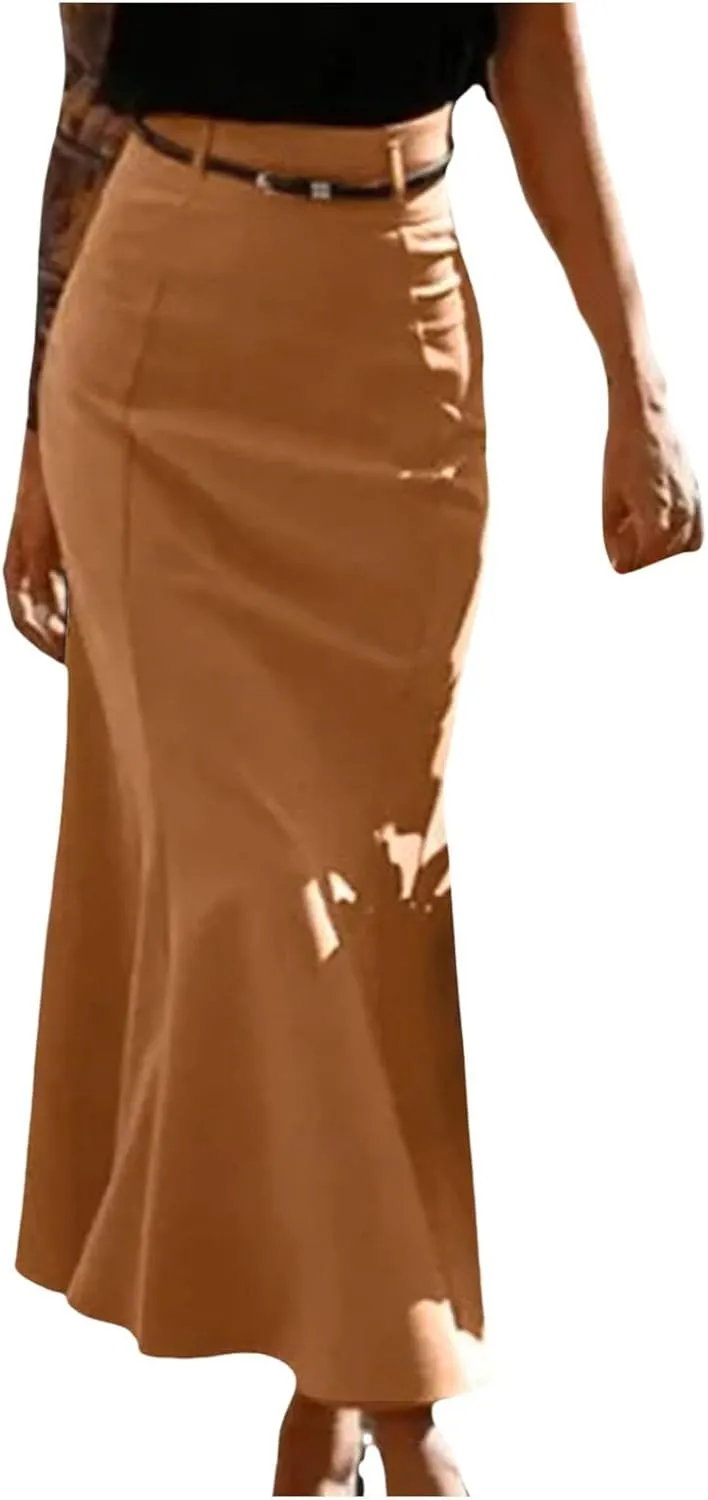 Womens Elegant Vintage Velvet Midi Skirt Flowy Panel Design Pleated Renaissance Maxi Skirt
