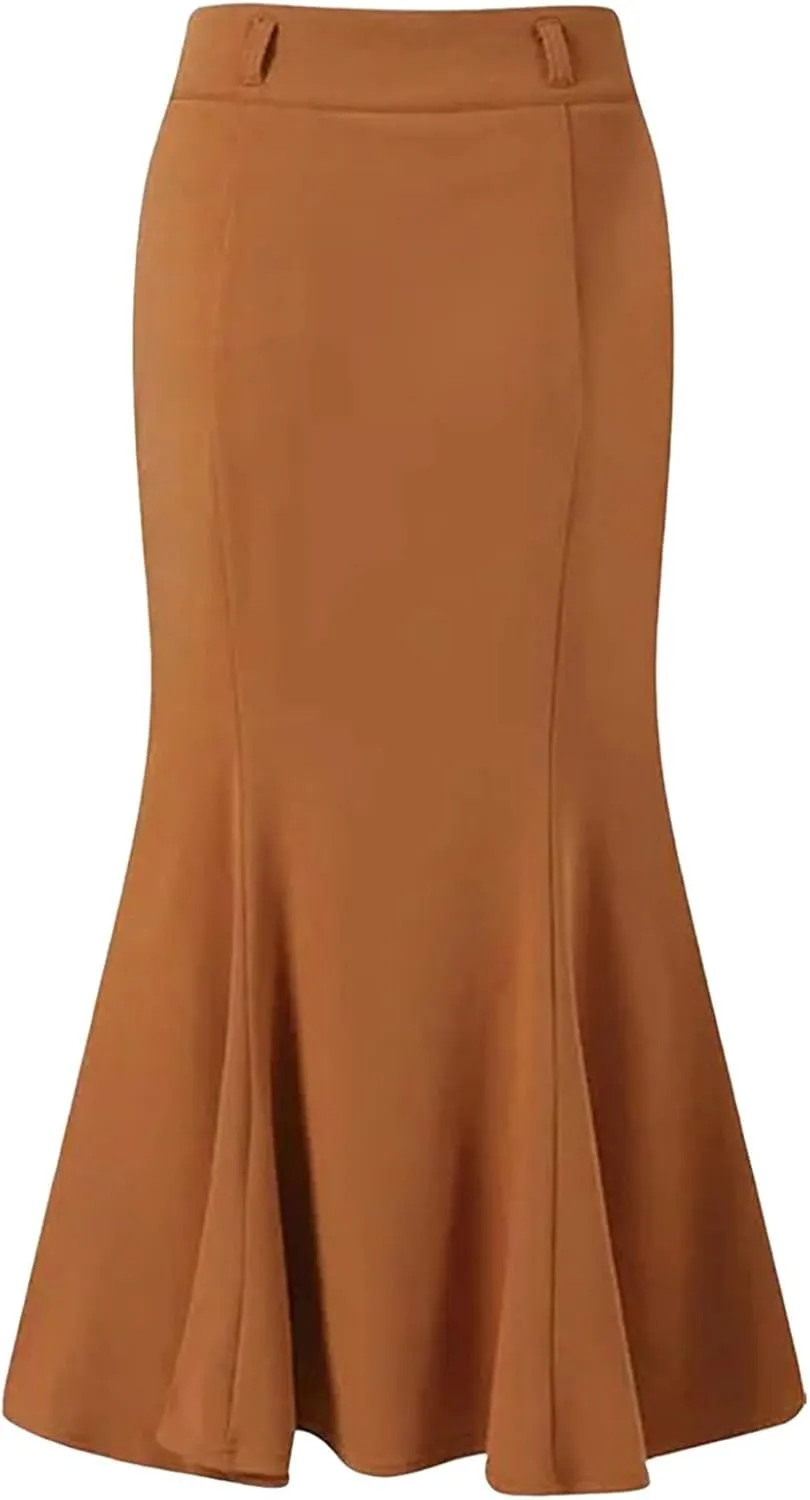 Womens Elegant Vintage Velvet Midi Skirt Flowy Panel Design Pleated Renaissance Maxi Skirt