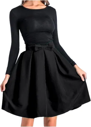 Womens Elegant Vintage Velvet Midi Skirt Flowy Panel Design Pleated Renaissance Maxi Skirt