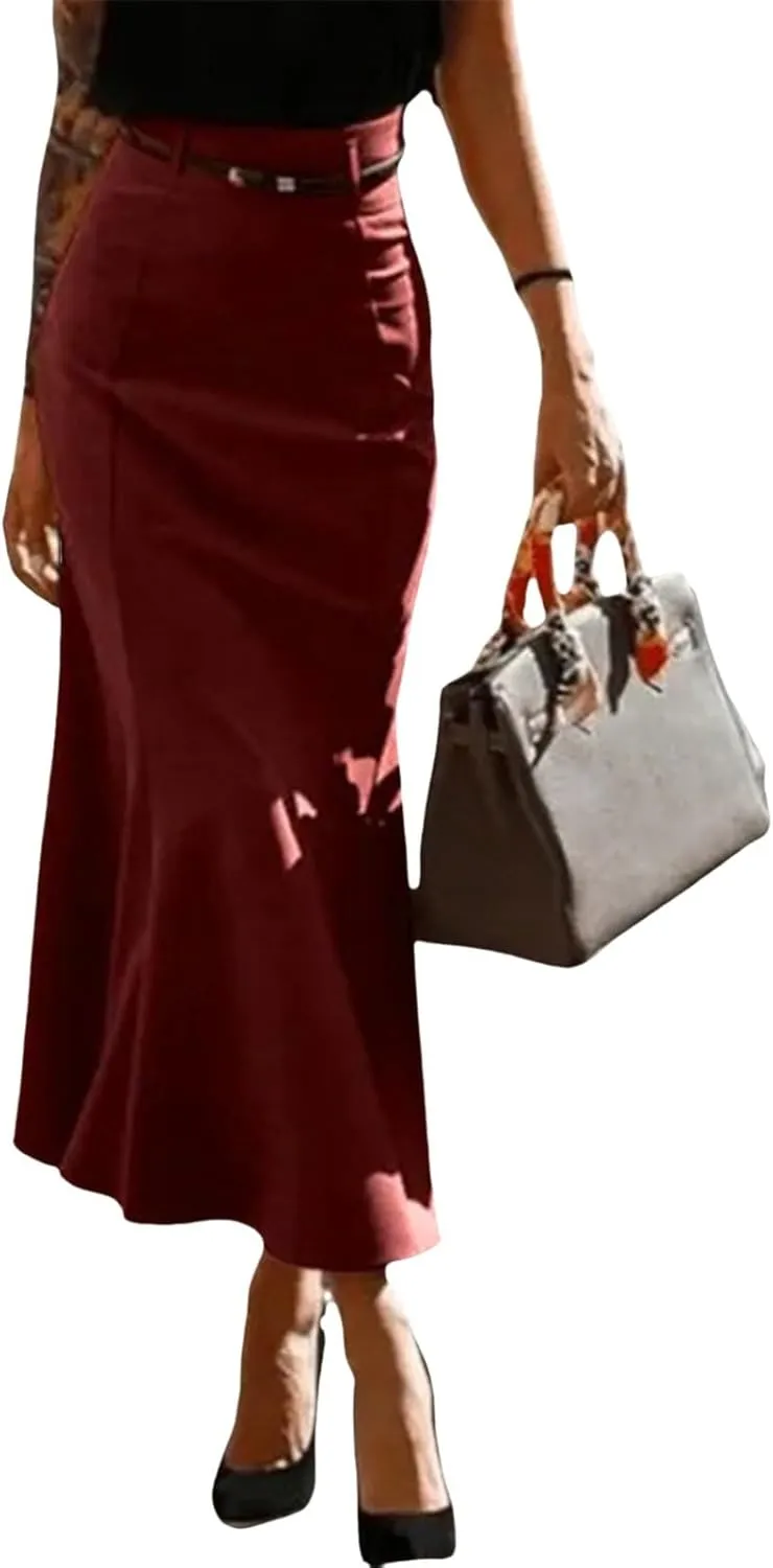 Womens Elegant Vintage Velvet Midi Skirt Flowy Panel Design Pleated Renaissance Maxi Skirt