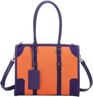 Womens Knitted Tote Bag Y2k PU Leather Shoulder Bag Chic Crossbody Purse Large Top Handle Satchel Handbag