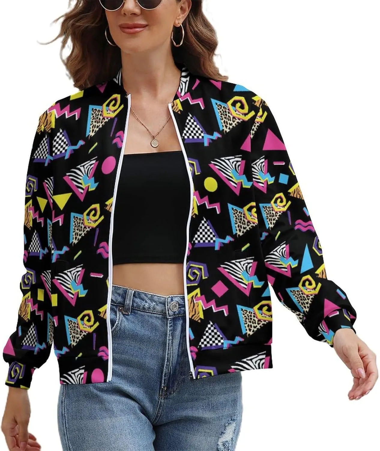 Women's Lightweight Athletic Jacket Zip Up Coat Long Sleeve Casual Sweatshirt