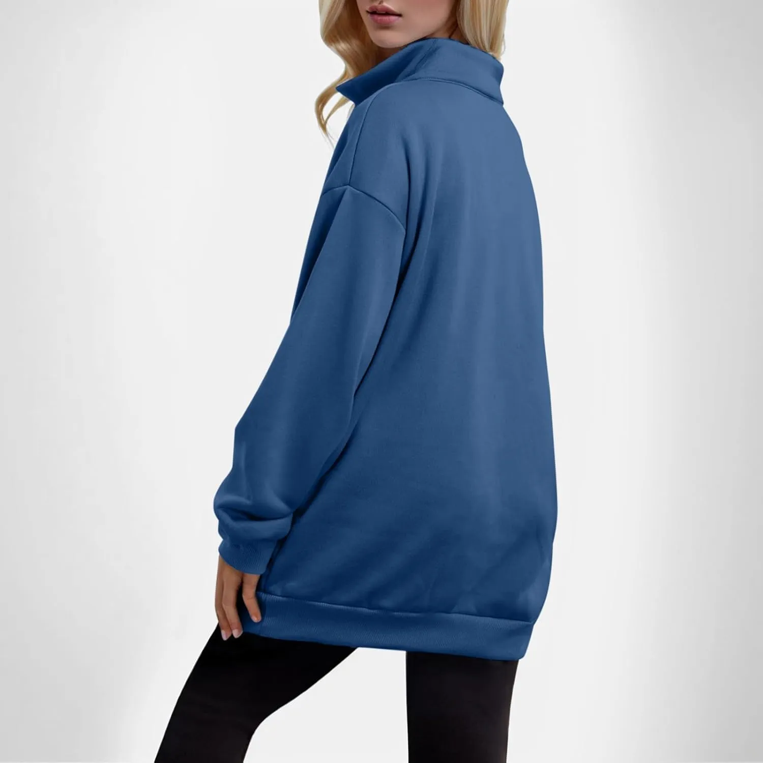 Womens Oversized Sweatshirts Half Zip Pullover Long Sleeve Fall Tops Fashion 2023 Y2k Quarter Zipper Shirt Blouse