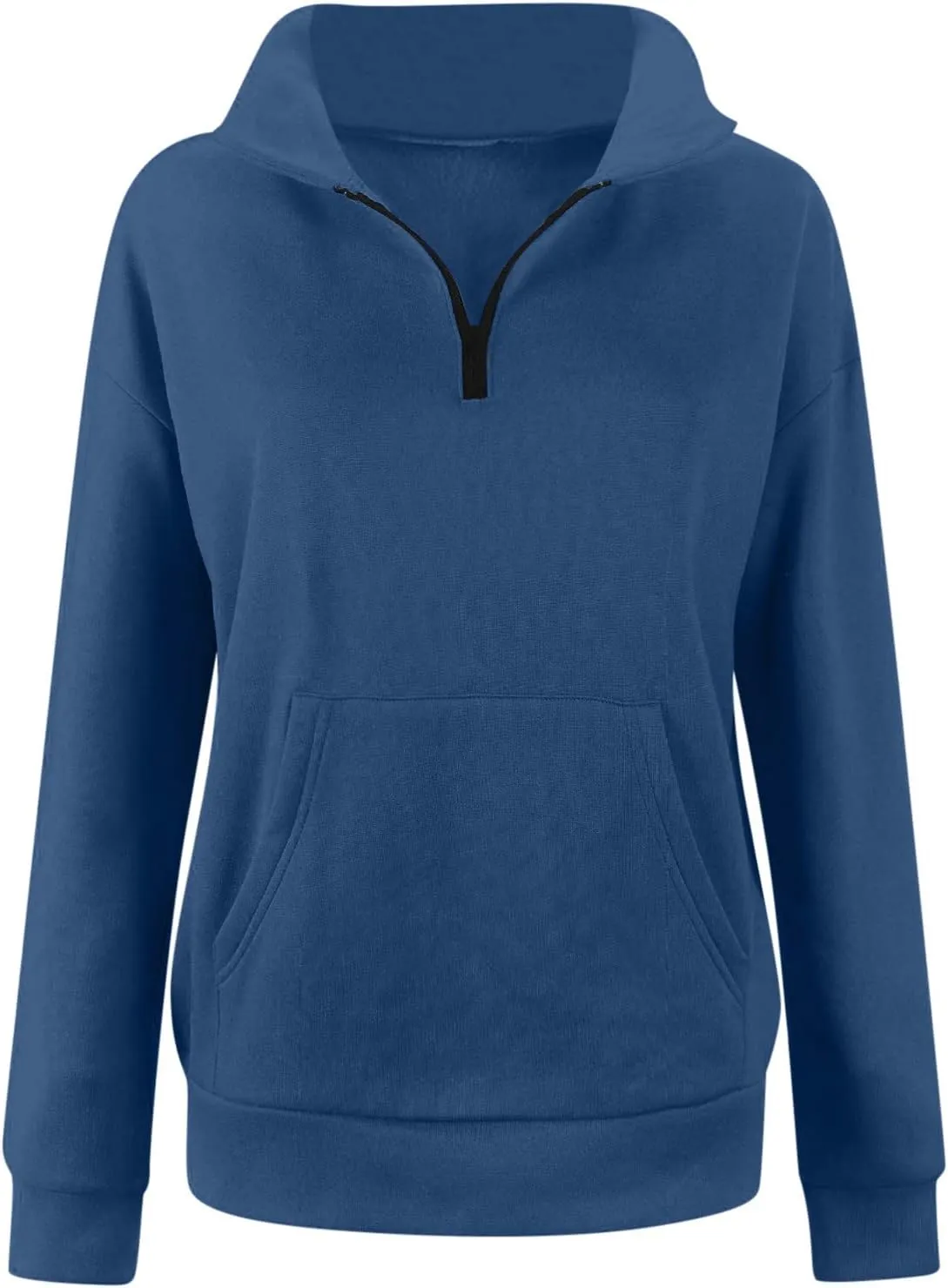 Womens Oversized Sweatshirts Half Zip Pullover Long Sleeve Fall Tops Fashion 2023 Y2k Quarter Zipper Shirt Blouse