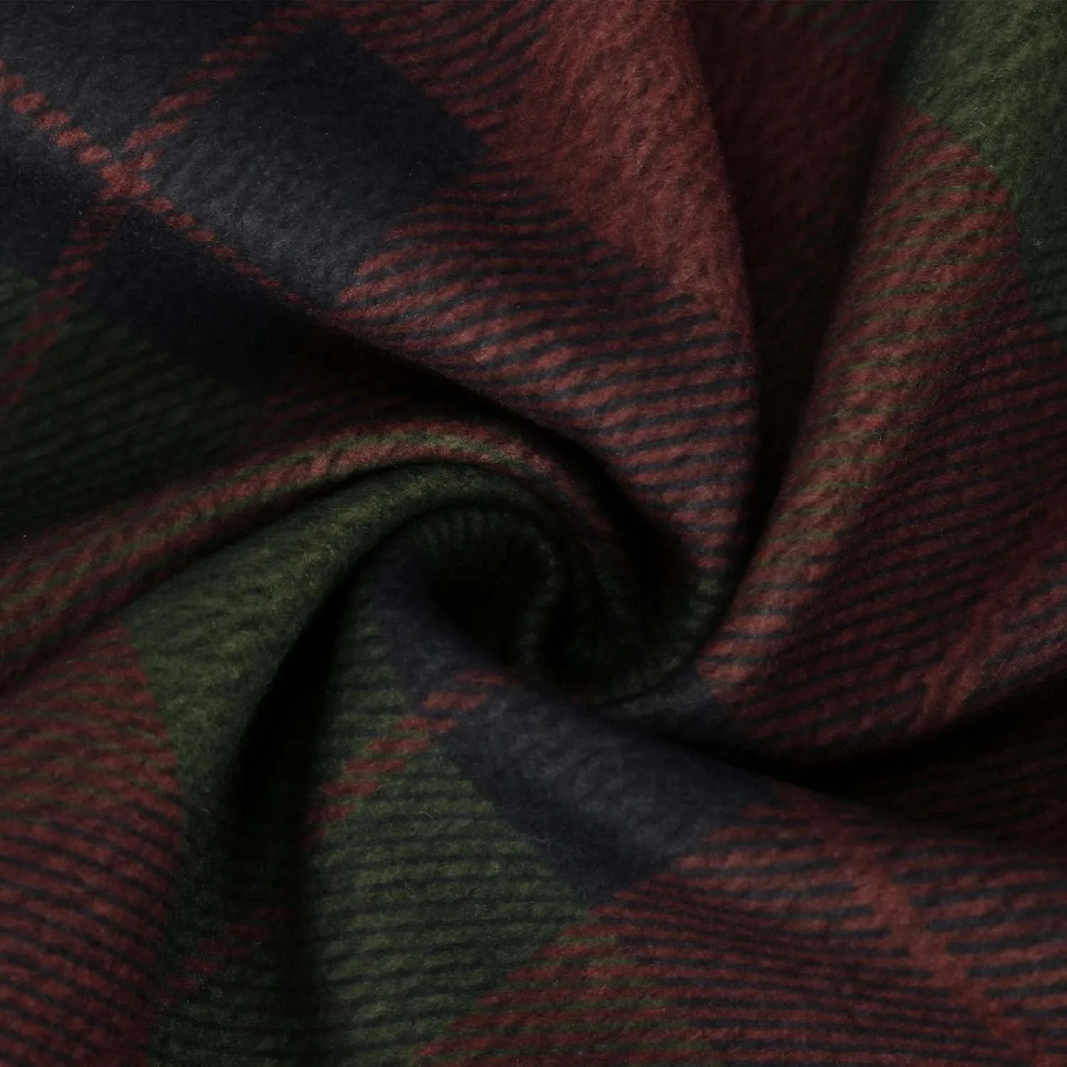 Womens Plaid Wool Skirts Elastic Waist A-Line Pleated Tartan Long Skirts Winter Warm Flare Retro Woolen Maxi Skirts