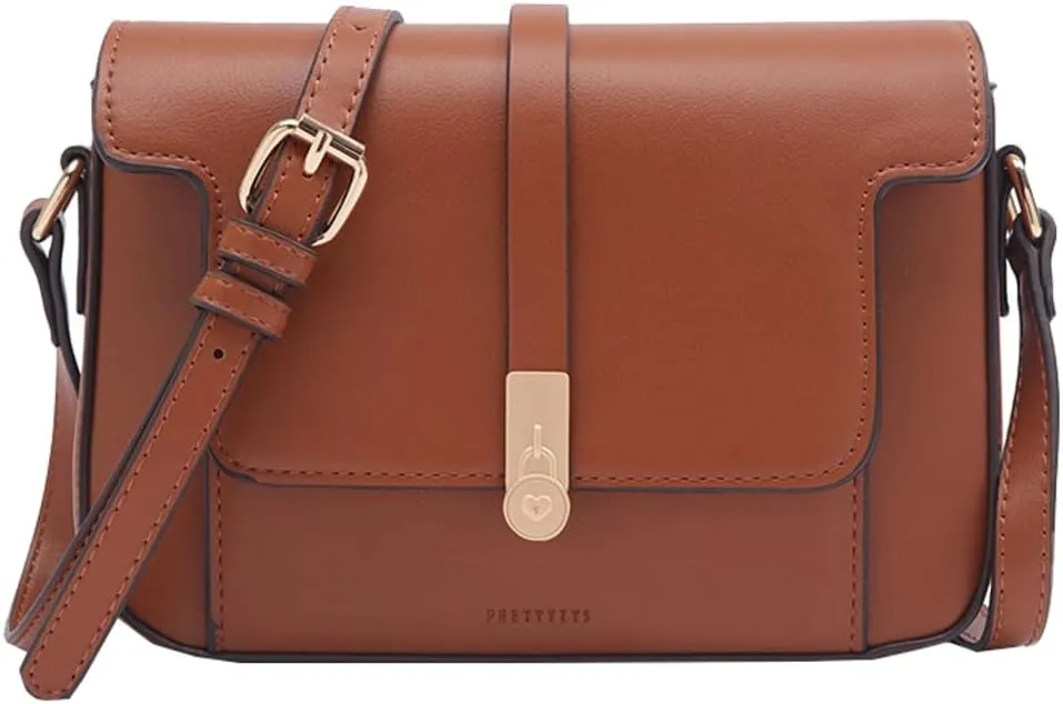 Women's PU Leather Satchel Purse Vintage Small Crossbody Messenger Bag Chic Phone Shoulder Bag Elegant Clutch Handbag