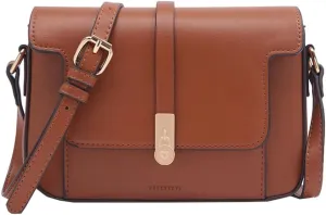 Women's PU Leather Satchel Purse Vintage Small Crossbody Messenger Bag Chic Phone Shoulder Bag Elegant Clutch Handbag