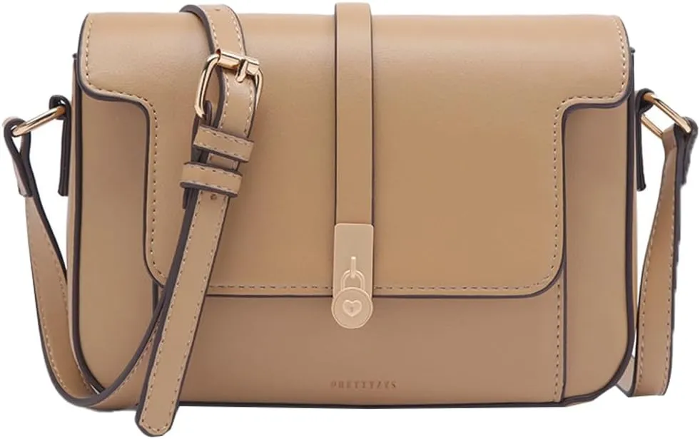 Women's PU Leather Satchel Purse Vintage Small Crossbody Messenger Bag Chic Phone Shoulder Bag Elegant Clutch Handbag
