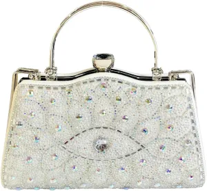 Womens Rhinestone Evening Clutch Chic Glitter Crossbody Purse with Chain Handbag Shoulder Bag for Wedding Party