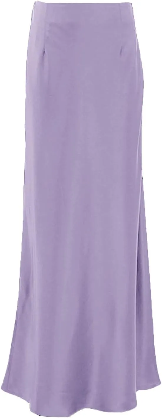 Womens Satin Skirts Casual Silk Midi Skirt High Waisted Long Skirts Flowy Mermaid Skirt 2024 Elegant Work Skirts