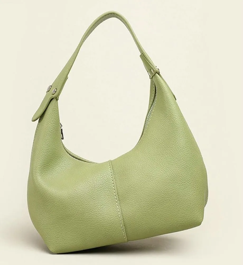 Womens Soft Vegan Leather Handbags Y2k Dumpling Shoulder Bag Chic Small Tote Purse Casual Underarm Satchel