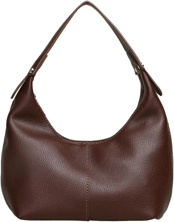 Womens Soft Vegan Leather Handbags Y2k Dumpling Shoulder Bag Chic Small Tote Purse Casual Underarm Satchel