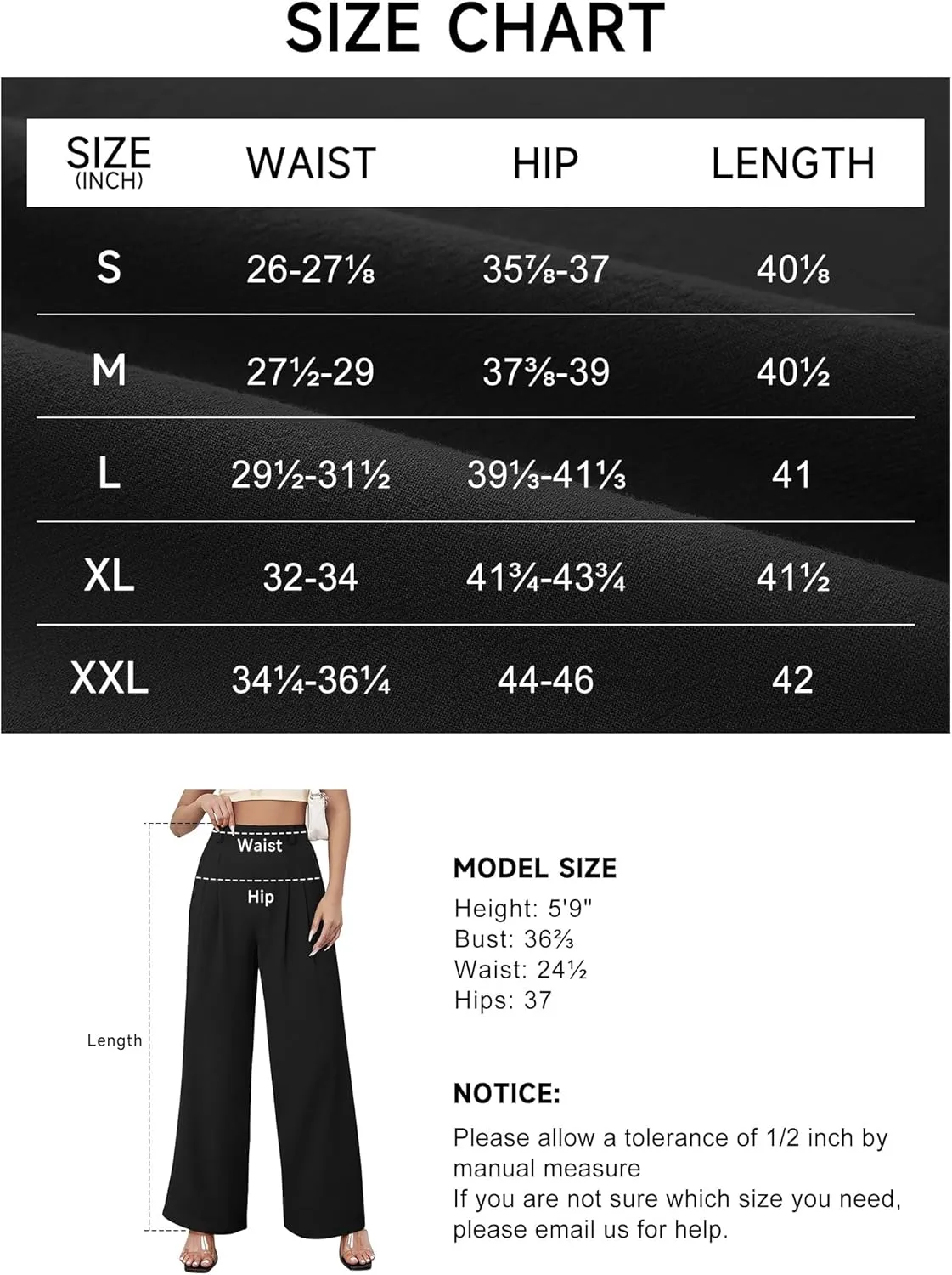 Womens Wide Leg Pants High Waisted Dress Pants Straight Leg Work Office Trousers with Pockets Business Casual Outfits
