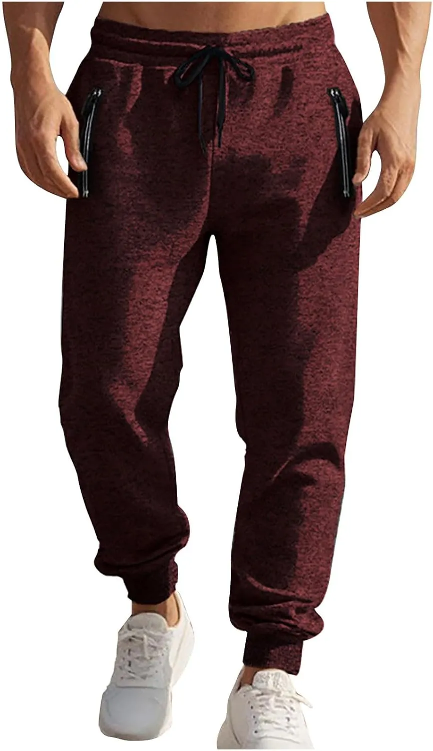 Work Pants for Men Drawstring Athleic Sport Outdoor Sweatpants with Pockets Trendy 2025 Spring Elastic Waist Pants