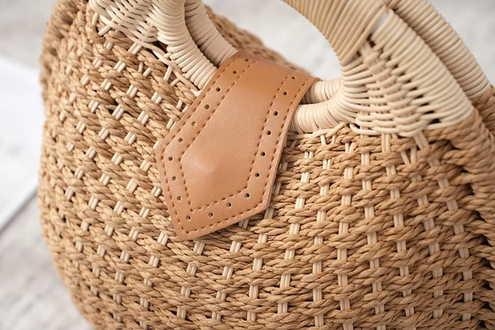 Woven Hobo Tote Bags Chic Handbag Shoulder Bag Purse Small Purse Casual Bags Large